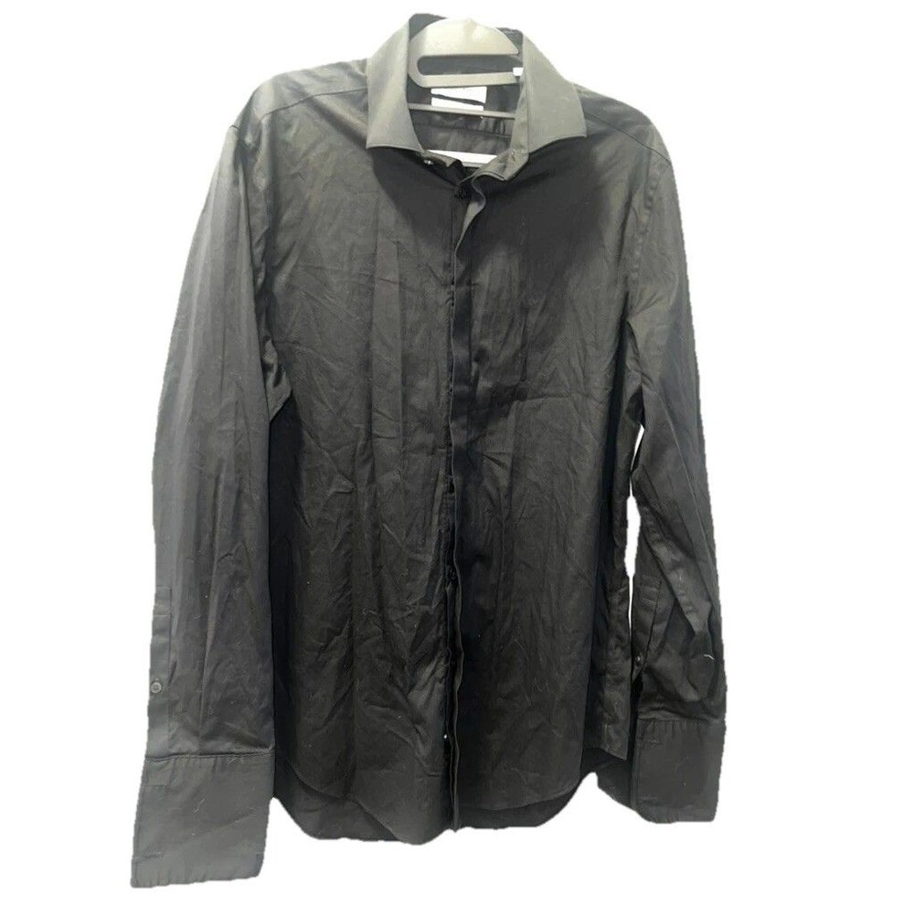 Calvin Klein Black Steel+ stretch shirt M 32/33 15.5